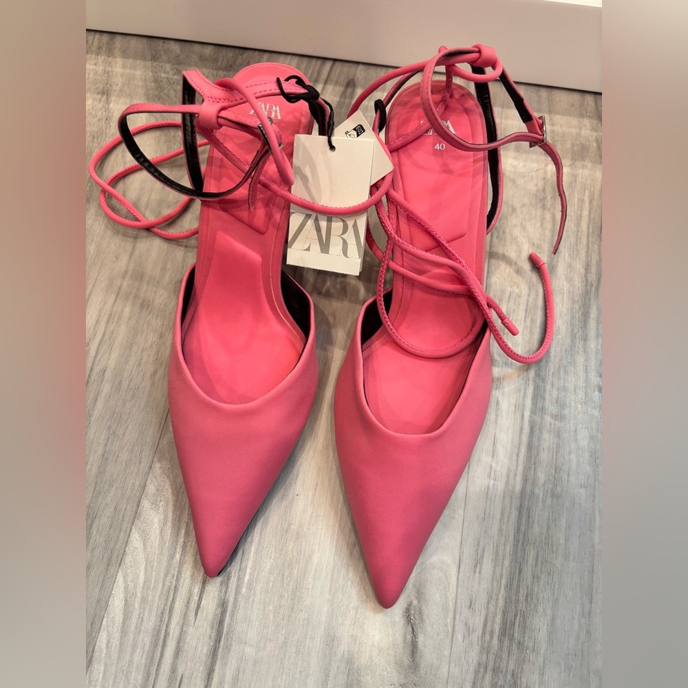Zara Pink kitten Heels for Women